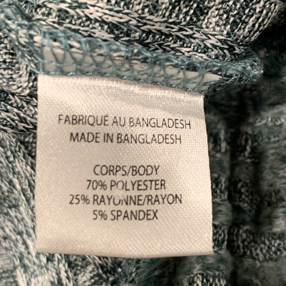 Lilly Morgan, size XL, tie at the bottom, greenishblue and white with pinstripes - Picture 4 of 10